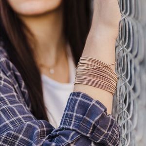 Champagne Rose Gold Bracelet Set of 20